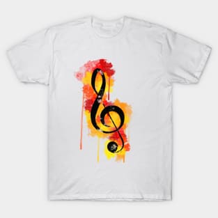 Watercolor Treble Clef T-Shirt